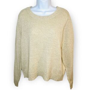 H&M Divided Long Sleeve Casual Knit Slouchy Sweater Oatmeal Cream L